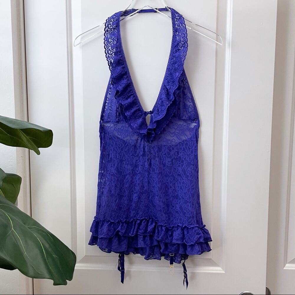 Victoria’s Secret Purple Lace Halter Lingerie L